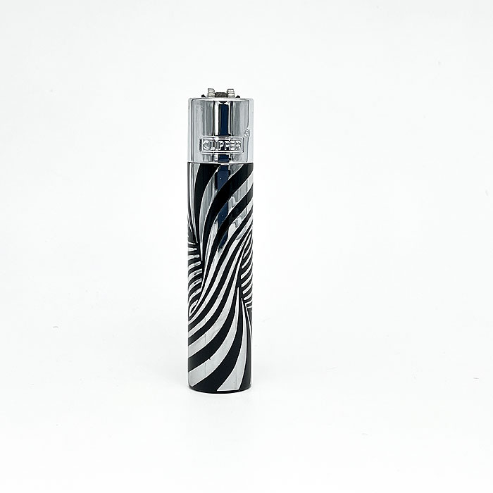 Clipper Feuerzeug Metall schwarz-silber Clipper Feuerzeug Metall schwarz-silber