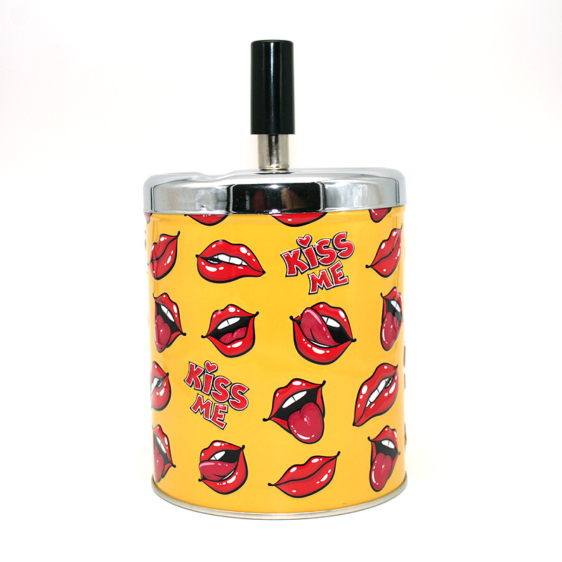 Drehascher Motiv Kiss me gelb Drehascher Motiv Kiss me gelb