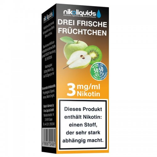 E-Liquid NIKOLIQUIDS Drei frische Früchtchen 3mg Nikotin