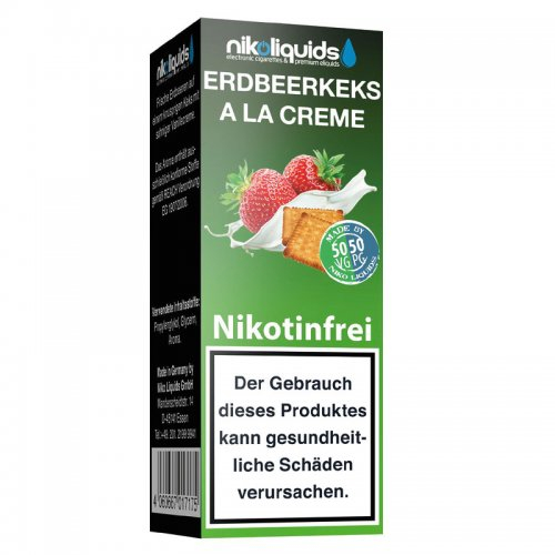 E-Liquid NIKOLIQUIDS Erdbeerkeks a la Creme 0 mg Nikotin E-Liquid NIKOLIQUIDS Erdbeerkeks a la Creme 0 mg Nikotin