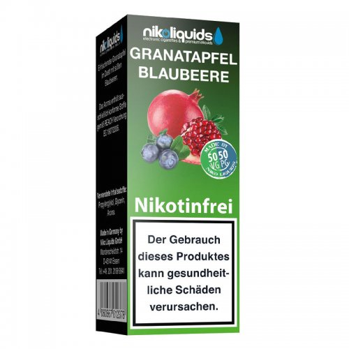 E-Liquid NIKOLIQUIDS Granatapfel Blaubeere 0 mg Nikotin E-Liquid NIKOLIQUIDS Granatapfel Blaubeere 0 mg Nikotin