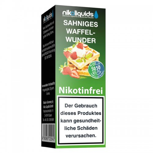 E-Liquid NIKOLIQUIDS Sahniges Waffelwunder 0 mg Nikotin E-Liquid NIKOLIQUIDS Sahniges Waffelwunder 0 mg Nikotin
