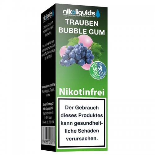E-Liquid NIKOLIQUIDS Trauben Bubble Gum 0mg Nikotin E-Liquid NIKOLIQUIDS Trauben Bubble Gum 0mg Nikotin