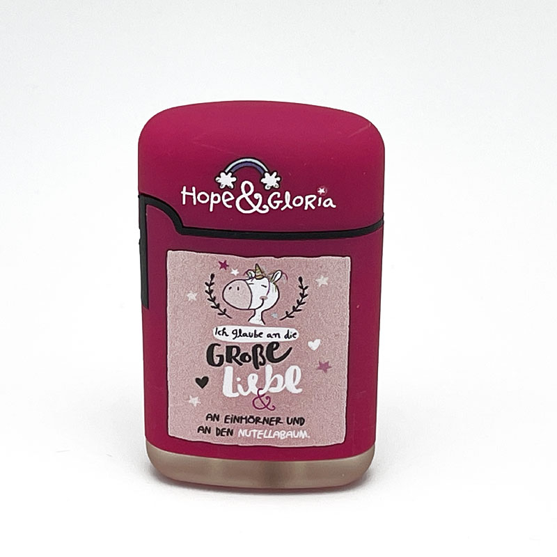 Easy Torch Hope & Gloria Ich glaube an die große Liebe Motiv Feuerzeug Easy Torch Hope & Gloria Ich glaube an die große Liebe Motiv Feuerzeug