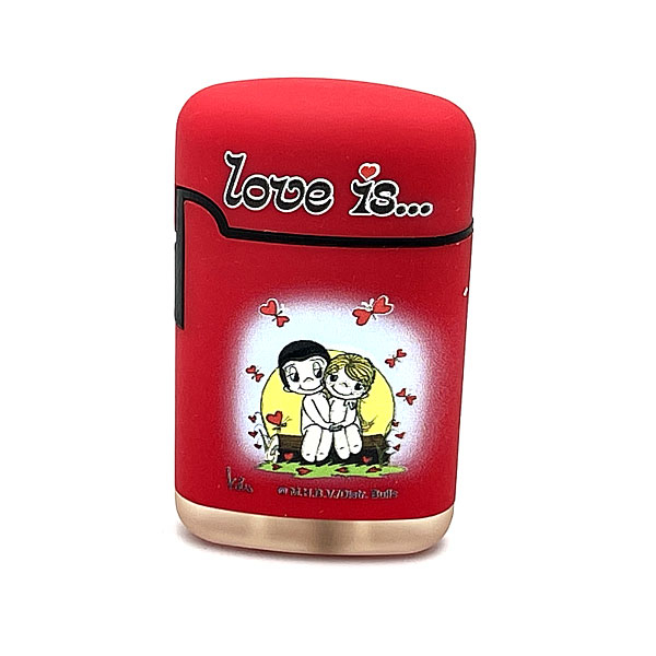 Easy Torch Love is Händchen halten Motiv Feuerzeug rot