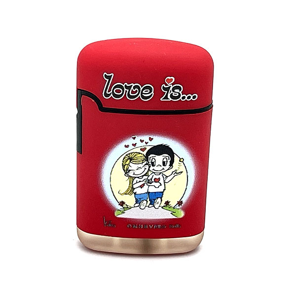 Easy Torch Love is Spazierengehen Motiv Feuerzeug rot Easy Torch Love is Spazierengehen Motiv Feuerzeug rot