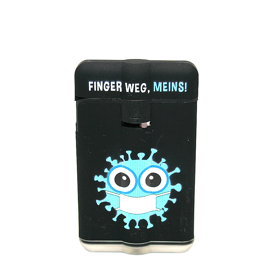 Easy Torch Power Flat Finger Weg Meins! blau Feuerzeug Easy Torch Power Flat Finger Weg Meins! blau Feuerzeug