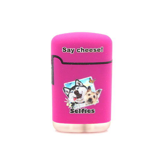 Easy Torch Say Cheese! Hunde Motiv Feuerzeug lila Easy Torch Say Cheese! Hunde Motiv Feuerzeug lila