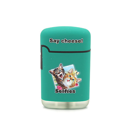 Easy Torch Say Cheese! Katzen Motiv Feuerzeug grün Easy Torch Say Cheese! Katzen Motiv Feuerzeug grün