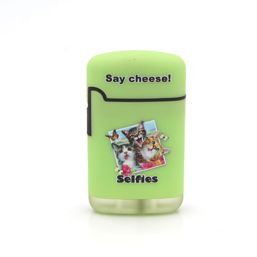Easy Torch Say Cheese! Katzen Motiv Feuerzeug hellgrün Easy Torch Say Cheese! Katzen Motiv Feuerzeug hellgrün