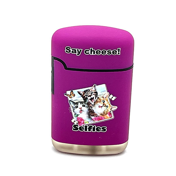 Easy Torch Say Cheese! Katzen Motiv Feuerzeug lila Easy Torch Say Cheese! Katzen Motiv Feuerzeug lila