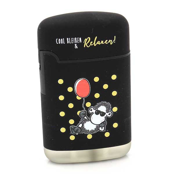 Easy Torch sheepworld Cool bleiben & Relaxen! Luftballon Motiv Feuerzeug Schwarz
