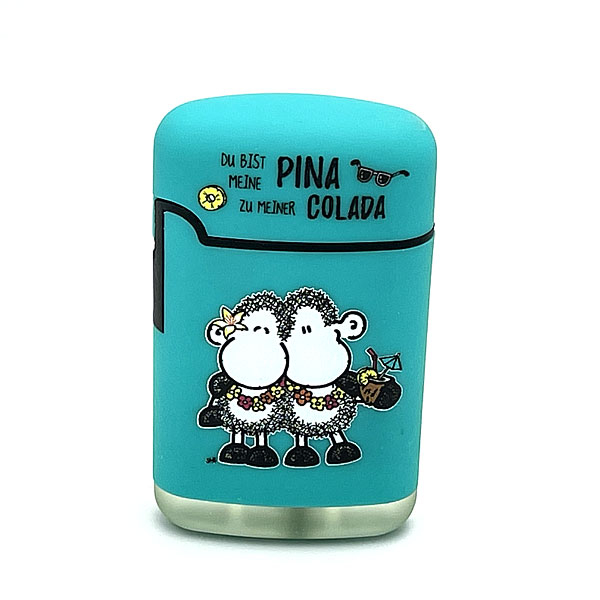 Easy Torch sheepworld Du bist meine Pina zu meiner Colada Motiv Feuerzeug türkis Easy Torch sheepworld Du bist meine Pina zu meiner Colada Motiv Feuerzeug türkis