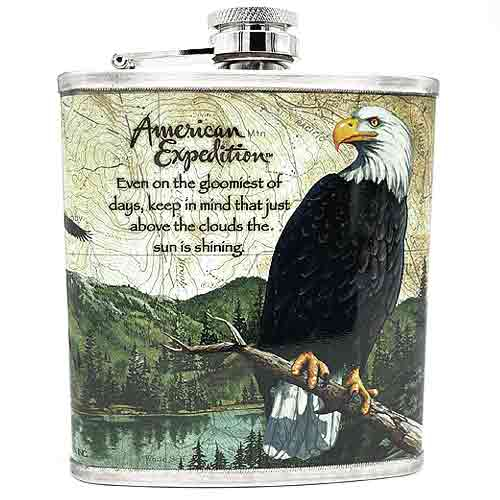 Flachmann Chrom bedruckt - Motiv: Adler 7oz/210ml Flachmann Chrom bedruckt - Motiv: Adler 7oz/210ml