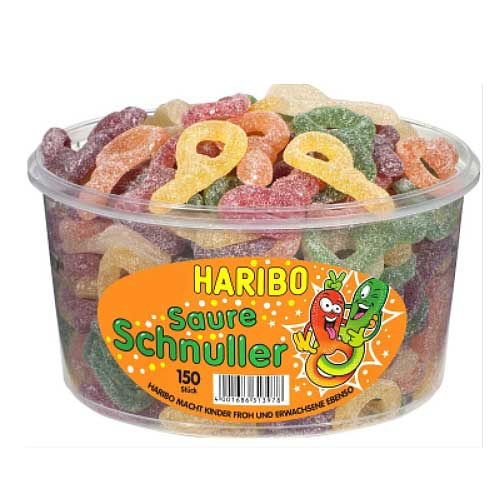 Haribo Saure Schnuller 150 Stück Dose Haribo Saure Schnuller 150 Stück Dose