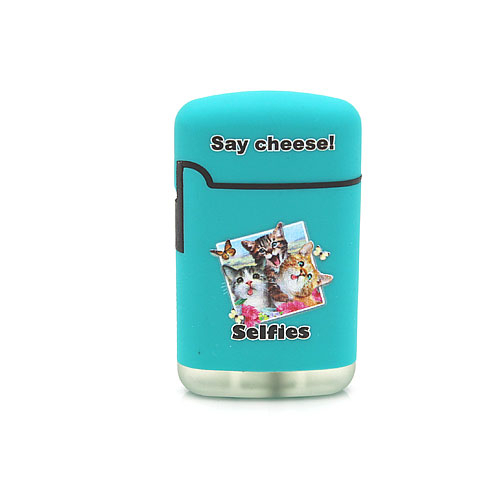 Easy Torch Say Cheese! Katzen Motiv Feuerzeug mintgrün Easy Torch Say Cheese! Katzen Motiv Feuerzeug mintgrün