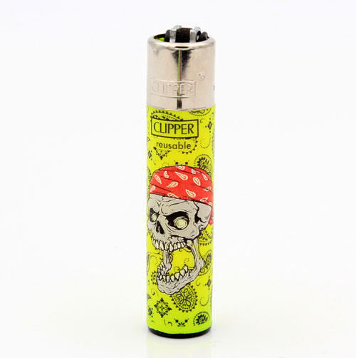 Clipper Feuerzeug Danger Skulls 1 Gelb 4v4 Clipper Feuerzeug Danger Skulls 1 Gelb 4v4