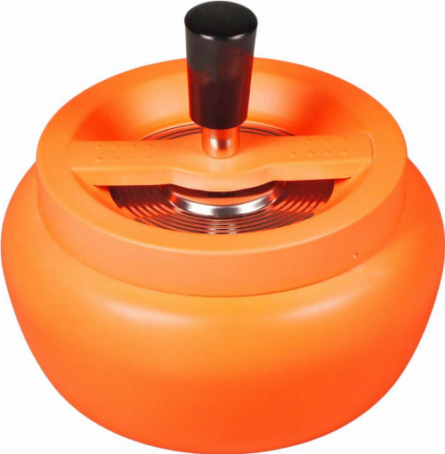 Drehaschenbecher bauchig neon orange 13 cm Drehaschenbecher bauchig neon orange 13 cm