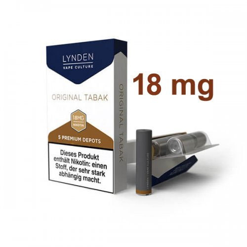 LYNDEN Depots Original Tabak 18 mg Nikotin LYNDEN Depots Original Tabak 18 mg Nikotin