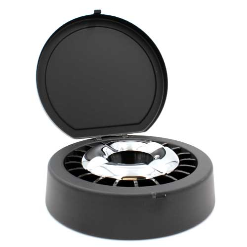 Metallascher Sterneinsatz mit Deckel Schwarz-Chrom 13cm Metallascher Sterneinsatz mit Deckel Schwarz-Chrom 13cm
