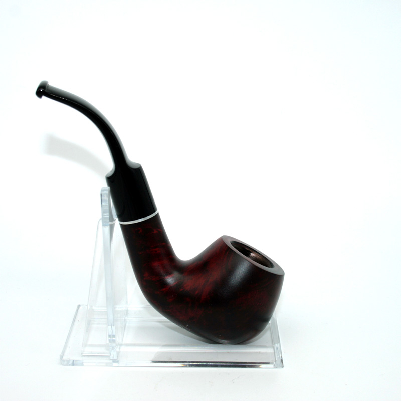 Pfeife Jean Claude, rot-marmoriert, Ball, Bent Pfeife Jean Claude, rot-marmoriert, Ball, Bent