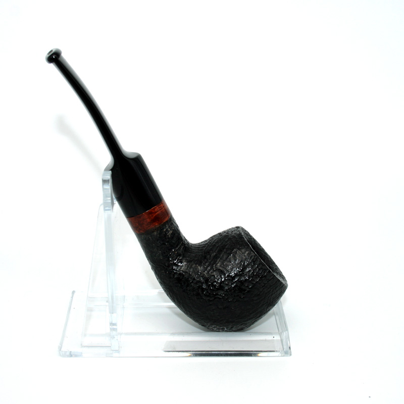 Pfeife Jean Claude, schwarz, sandgestrahlt, Half-Bent Pfeife Jean Claude, schwarz, sandgestrahlt, Half-Bent