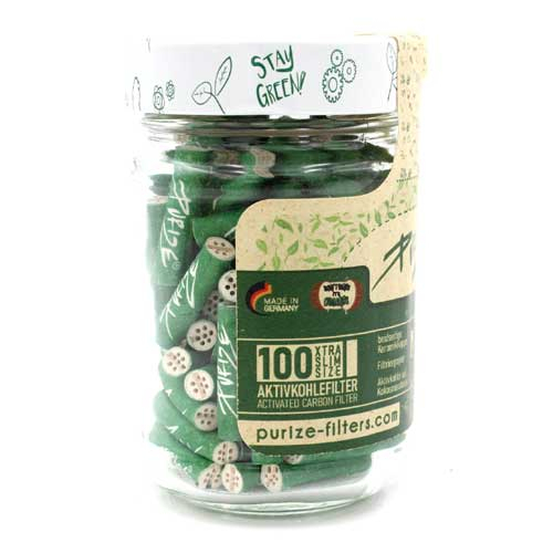 Purize Aktivkohlefilter 5,9mm Grün im Glas 100Stk. Purize Aktivkohlefilter 5,9mm Grün im Glas 100Stk.