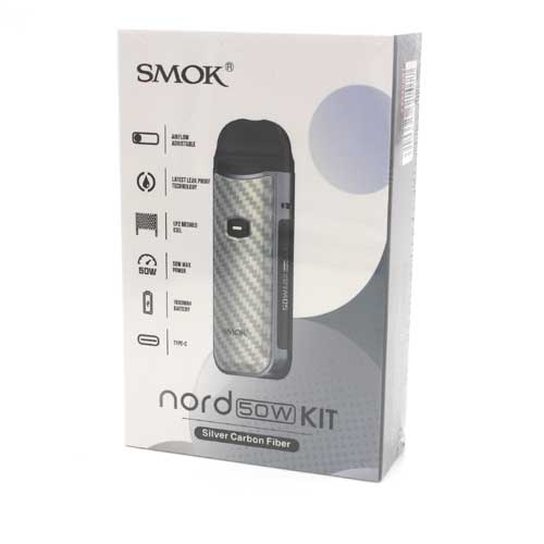 Smok Nord 50w Kit Silver-Carbon E-Zigarette Smok Nord 50w Kit Silver-Carbon E-Zigarette
