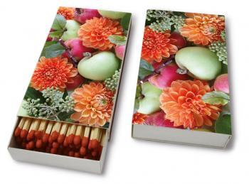 Lange Streichhölzer Blumen und Äpfel Lange Streichhölzer Blumen und Äpfel