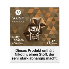 Vuse ePen Caps Nutty Tobacco Nic Salts 12mg Nikotin Vuse ePen Caps Nutty Tobacco Nic Salts 12mg Nikotin