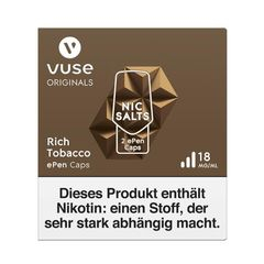 Vuse ePen Caps vPro Rich Tobacco Nic Salts 18mg Nikotin Vuse ePen Caps vPro Rich Tobacco Nic Salts 18mg Nikotin