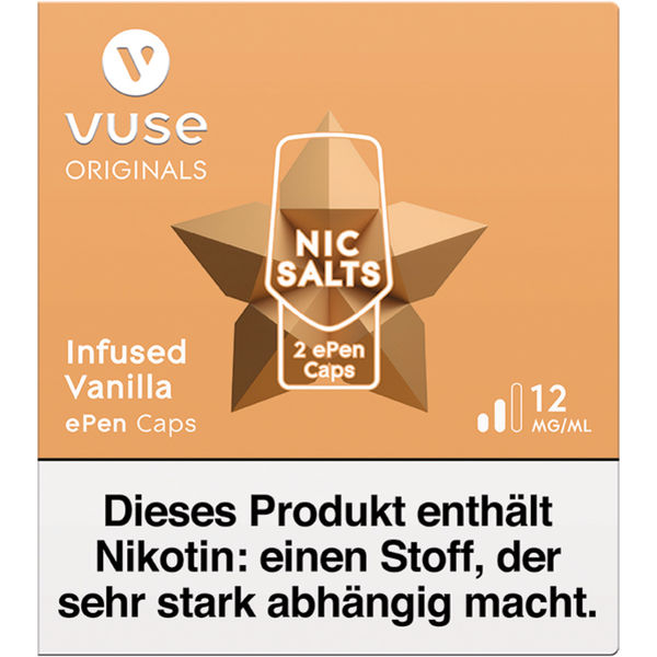 Vuse ePen Caps vPro infused vanilla 12mg Nic Salts Vuse ePen Caps vPro infused vanilla 12mg Nic Salts