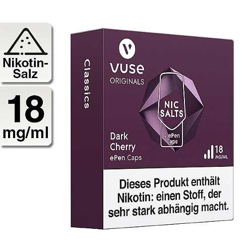 Vuse ePen Caps vPro dark cherry 18mg Nikotin Vuse ePen Caps vPro dark cherry 18mg Nikotin
