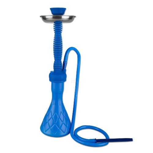 Wasserpfeife Silikon blau 1 Anschluss 47 cm Wasserpfeife Silikon blau 1 Anschluss 47 cm
