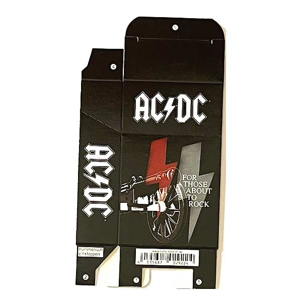 Zigaretten-Faltschachtel ACDC Kanone Motiv 20er Zigaretten-Faltschachtel ACDC Kanone Motiv 20er