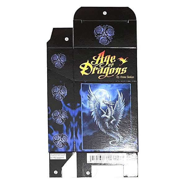 Zigaretten-Faltschachtel Age of Dragons Blau 20er Zigaretten-Faltschachtel Age of Dragons Blau 20er