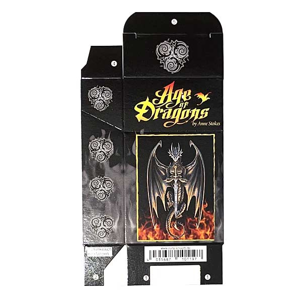 Zigaretten-Faltschachtel Age of Dragons Grau 20er Zigaretten-Faltschachtel Age of Dragons Grau 20er