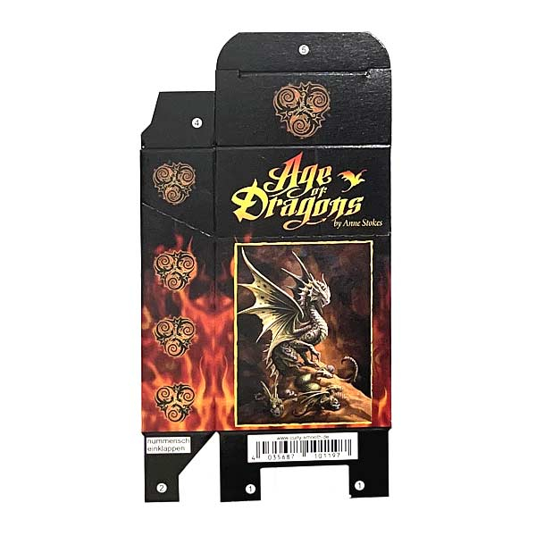 Zigaretten-Faltschachtel Age of Dragons Orange 20er Zigaretten-Faltschachtel Age of Dragons Orange 20er