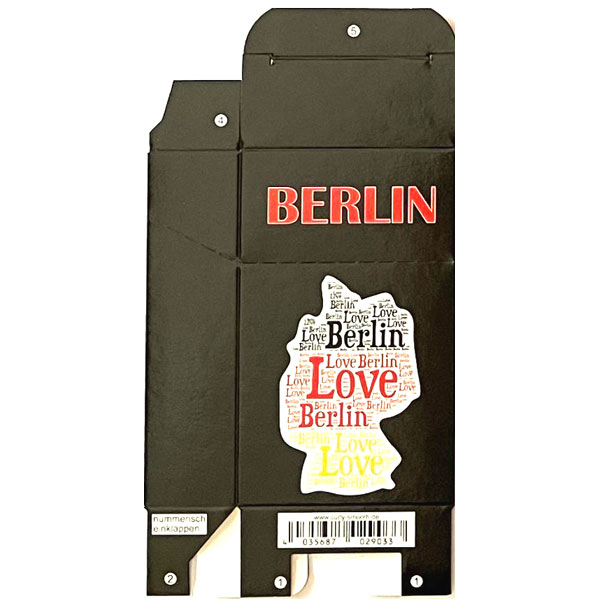 Zigaretten-Faltschachtel Berlin Love Motiv 20er Zigaretten-Faltschachtel Berlin Love Motiv 20er