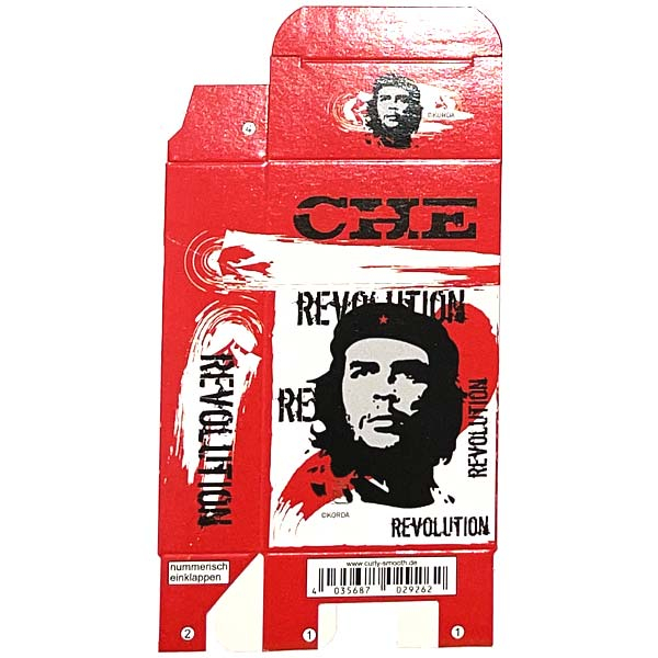 Zigaretten-Faltschachtel Che Revolution rot Motiv 20er Zigaretten-Faltschachtel Che Revolution rot Motiv 20er