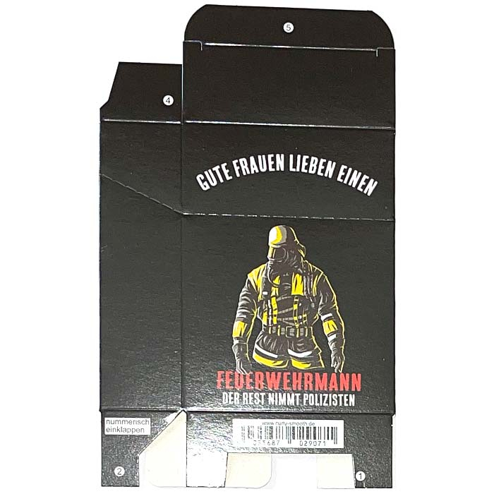 Zigaretten-Faltschachtel Feuerwehr Gute Frauen lieben Motiv 25er Zigaretten-Faltschachtel Feuerwehr Gute Frauen lieben Motiv 25er