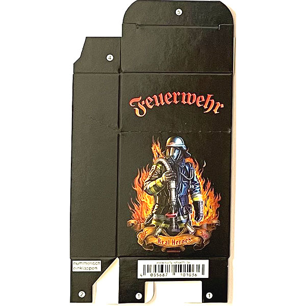 Zigaretten-Faltschachtel Feuerwehr Real Heroes Motiv 20er Zigaretten-Faltschachtel Feuerwehr Real Heroes Motiv 20er
