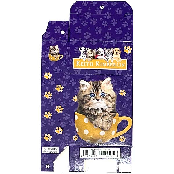Zigaretten-Faltschachtel Keith Kimberlin Katze-Lila Motiv 25er Zigaretten-Faltschachtel Keith Kimberlin Katze-Lila Motiv 25er