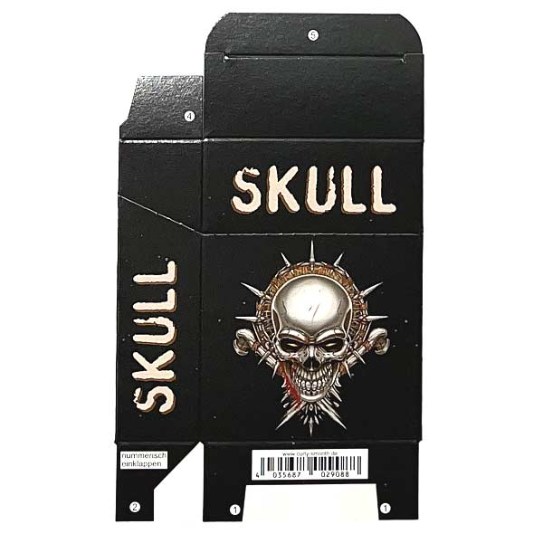 Zigaretten-Faltschachtel Skull Braun Motiv 25er Zigaretten-Faltschachtel Skull Braun Motiv 25er