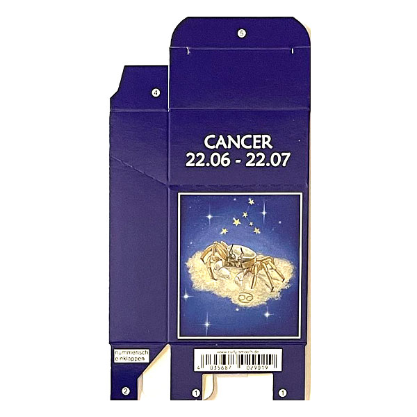 Zigaretten-Faltschachtel Sternzeichen Cancer/Krebs Motiv 20er Zigaretten-Faltschachtel Sternzeichen Cancer/Krebs Motiv 20er