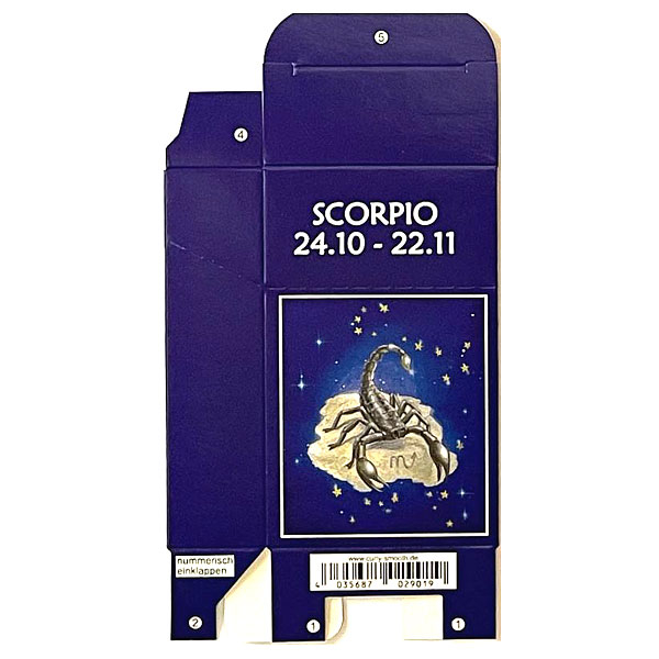 Zigaretten-Faltschachtel Sternzeichen Scorpio/Skorpion Motiv 20er Zigaretten-Faltschachtel Sternzeichen Scorpio/Skorpion Motiv 20er