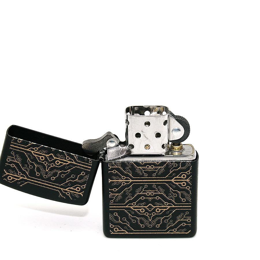 Zippo Feuerzeug Circuit Pattern Black matt