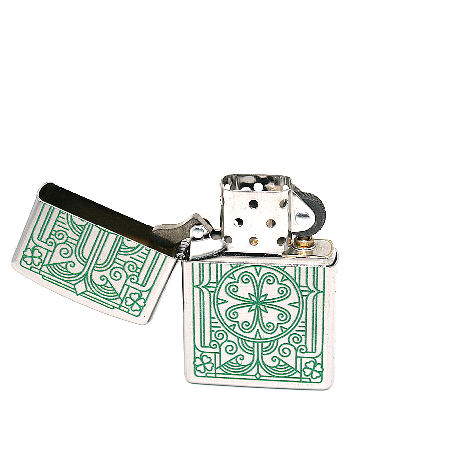 Zippo Feuerzeug Luck Design Linen Weave Zippo Feuerzeug Luck Design Linen Weave