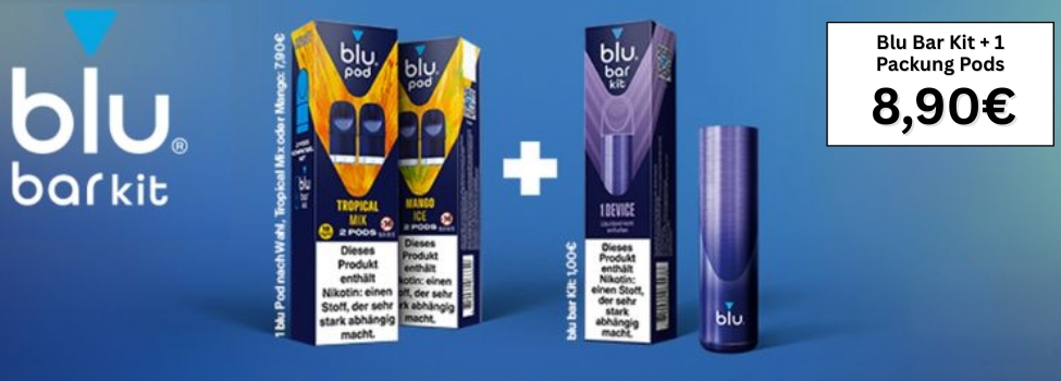 Blu Bar Pods - Gerät mit 2 Pods - 8,95 Euro