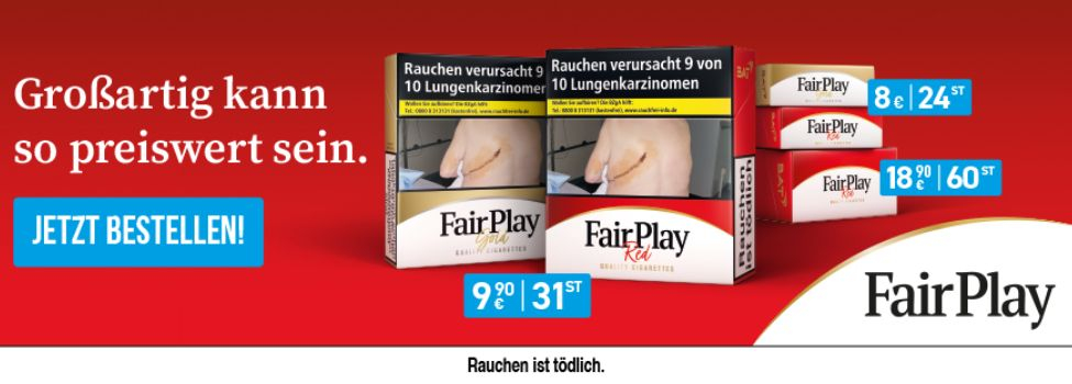 Marke Fair Play - Tabak und Zigaretten online bestellen